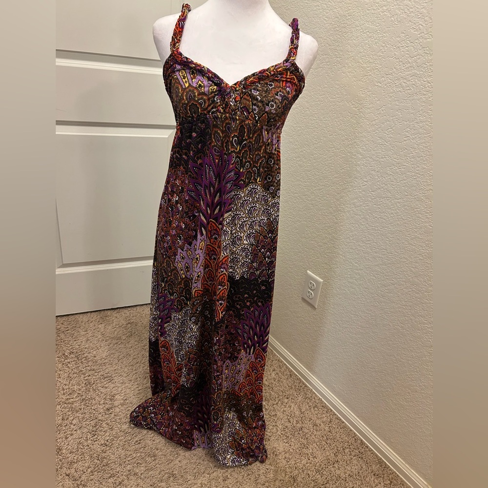 Silvergate Preloved Maxi Dress, Stretch Jersey, Size Small